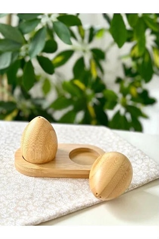 Bambu Standlı Yumurta Tuzluk&biberlik