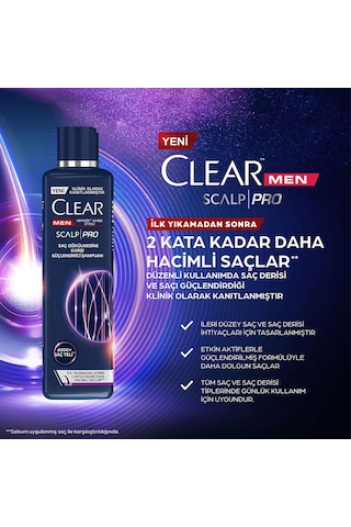 Clear Men Scalp Pro Güçlendirici Şampuan Saç Dökülmesine Ve Kepeğe Karşı Etkili 300 Ml X2