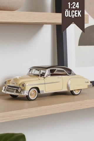 Bej 1:24 Ölçek Die Cast İnce Detay 1950 Chevy Bel Air Oyuncak Metal Klasik Koleksiyon Model Araba Çok Renkli