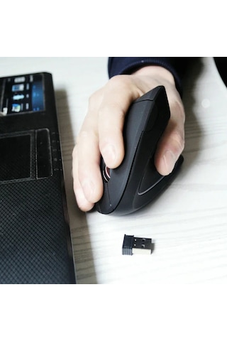 Monozone Ergonomik Mouse Bilek Destekli Kablosuz Dikey Pc Usb Mouse
