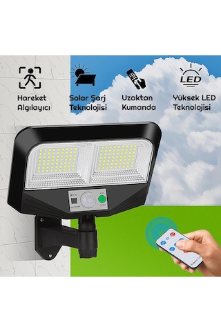 Upway 126 Led Solar Bahçe Lambası Güneş Enerjili 3 Modlu Dış Mekan Aydınlatma