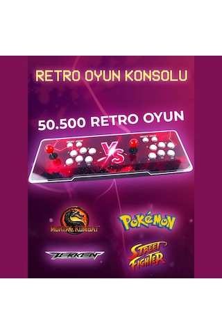 Schitec 4khd 3d Gamebox Arcade 48 Emülatörlü Oyun Konsolu Pandora Atari Makinası 50000 Oyunlu Tv Baglanan Habl1