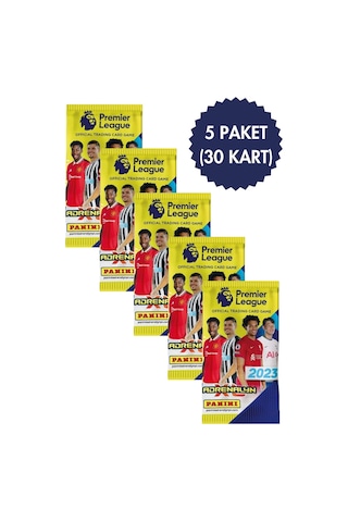 Toyika Panini Lisanslı Premier League 2023 Koleksiyon Trading Cards 6lı X 5 Paket