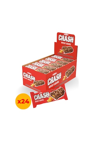 Tayaş Crash Nuga Karamelli Pirinç Patlaklı Bar Kutu 24 x 40 G