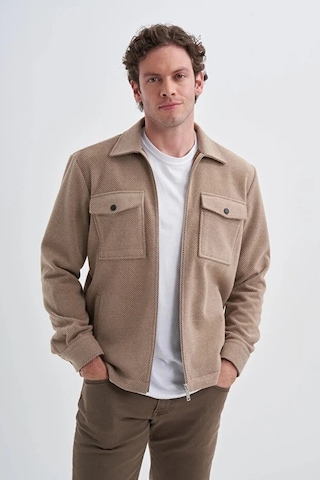 Cazador Regular Fit Cep Detaylı Oduncu Gömlek-20220 Bej