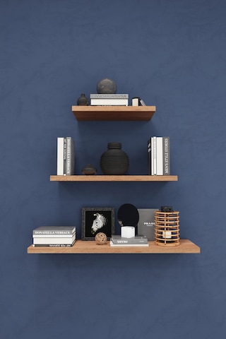 Asra Trend Modern 3'lü Uçan Raf Çok Amaçlı Duvar Rafı Organizer %100 Mdf Kitaplık Mutfak Banyo Rafı Drf05 Petra