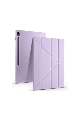 Samsung Galaxy Tab S10 Fe Plus Sm-x620 13.1 İnç Uyumlu Katlanabilir Kalemlikli Standlı Akıllı Kılıf Kapaklı Kılıf