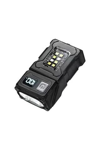 Mını Usb Şarj Edilebilir Led El Feneri Taşınabilir Kuyruk Mıknatıslı El Feneri Siyah