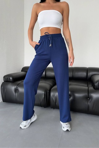 Neşeli Butik Kadın Esnek Kumaş Yüksek Bel Eşofman Altı Gts031 Saks