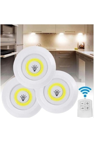 Enfago Led Light With Remote Control Set Of 3 Kablosuz Pilli Lamb Çok Renkli