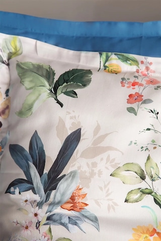 İssimo Home Claude %100 Pamuk Saten Çift Kişilik Nevresim Takımı Krem - Mavi