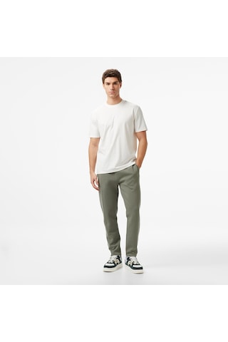 Nautica Erkek Ekru Regular Fit T-shirt Düz V57271t Krem