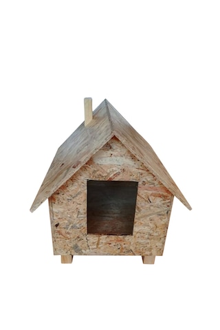 Reyo Kedi Evi Dış Ortam Uygun Ahşap Kedi Evi Osb 46 x 34 x 34 CM CAT26