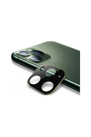 Apple Uyumlu iPhone 11 PRO MAX Kamera Lens Koruyucu Metal Kenarlı Cam
