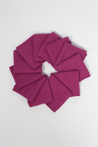 12'li Müslin Ağız Mendili , Omuz Bezi , Ter Bezi Çift Kat Dikimli 35x20 Cm - Ztagızmendili 001
