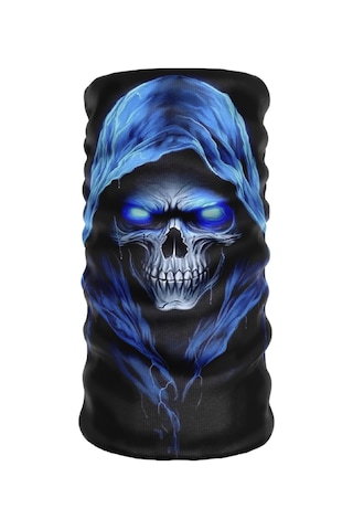 Bebo Store Skull-176 Extreme Spor Motor Kullananlara Özel Desenli Reflektörlü Buf Boyunluk Bandana Balaklava