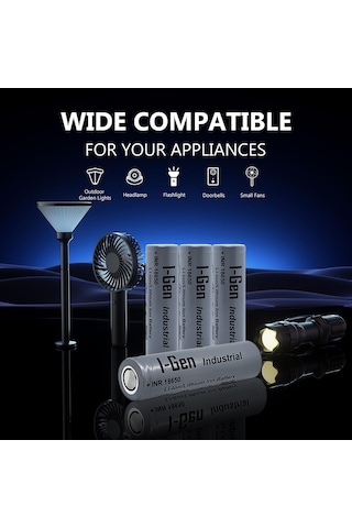 I-gen G220 2'li 18650 Li-ıon Akıllı Pil Şarj Aleti + 2 Adet 18650 2000mah 3.7v 7.4wh Li-ıon Pil Seti