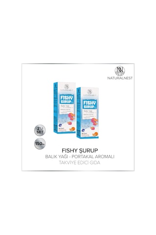 Naturalnest Fishy Portakal Aromalı Balık Yağı Şurup 2 Kutu