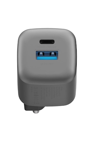 Ampcharge Gan35 35w Type-c Ve 30w Usb 3.0 Çıkışlı Hızlı Şarj Aleti - Koyu Gri