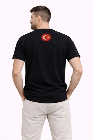 Novalisse Erkek Türkiye Baskılı Tişört Ay Yıldız 2026 Dünya Kupası Taraftar Forma T-shirt - Siyah Çoklu Renk
