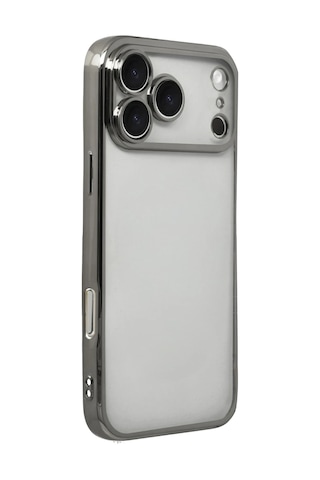 Newface - 603 - Apple iPhone Uyumlu 17 Pro Max Razer Lensli Silikon - - Csmo-tex - Titan Gri