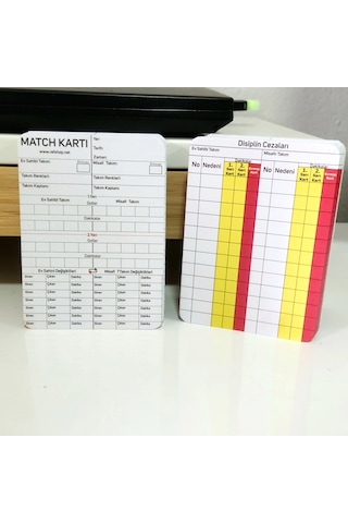Tafsilat Kartı , Maç Not Kartları , Model Tr Çok Renkli