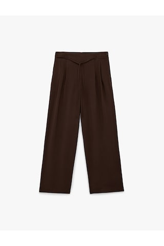 Koton Modal Kumaş Beli Bağcıklı Geniş Paça Palazzo Pantolon Kahverengi 6sak40225pw Kahve
