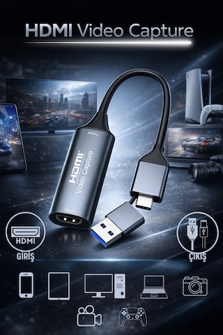 4k 30hz Hdmı Video Capture Card Usb 3.0 Ve Type-c Görüntü Yakalama Kartı