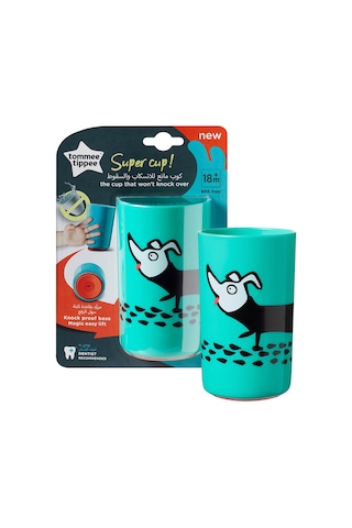 Tommee Tippee Devrilmez Süper Bardak 300 ML Yeşil Köpekli Yeşil