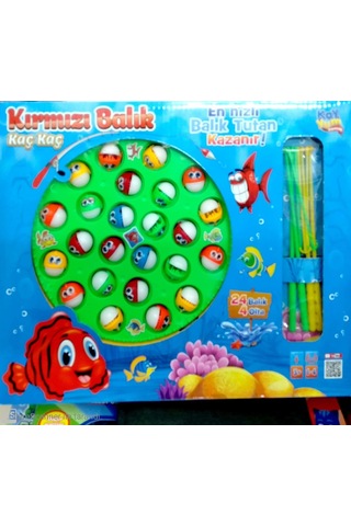Pilli Müzikli Balık Yakalama Oyunu 24 Balık 4 Oltalı 0245