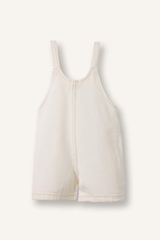Defacto Kız Bebek Kiraz Nakışlı Jean Ecru Tulum H9120a526hser233 Ekru-er233