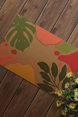 Decovetro Kapı Önü Halı Paspas Yaprak Desenli 40 X 60 Cm Genel