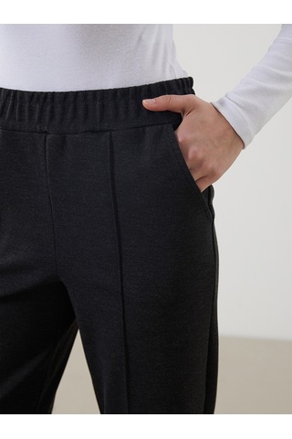Lcw Modest Antrasit Beli Lastikli Geniş Paça Kadın Eşofman Altı