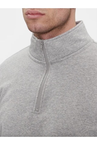 Only & Sons Erkek Onsceres Half Zip Yarım Fermuar Sweatshirt-22019055 Gri