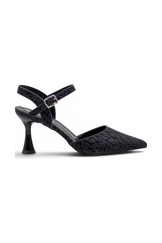 Hbz 0615 Simli Kadın Stiletto siyah