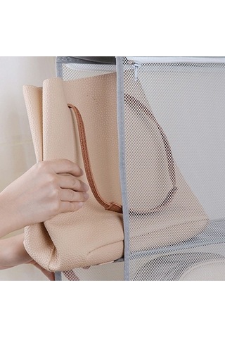 Dancemonkey Cbtx 3 Katlı Çanta Asma Organizatör, Tasarruflu Dokunmamış Kumaş Saklama Çantası Bej Çok Renkli