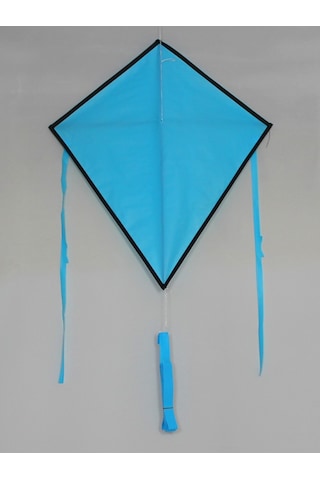 Kumaş Çerçeveli Elmas Uçurtma - Düz Renk(Mavi)