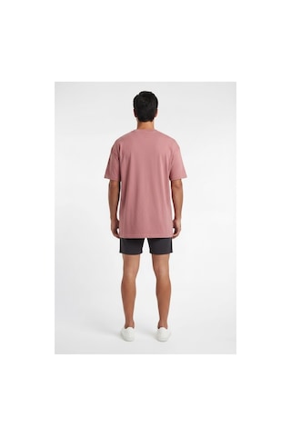 Lixa Basic Pembe Oversize Erkek T-shirt 141051 Siyah