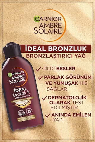 Garnier Ambre Solaire Hindistan Cevizli Yoğun Bronzlaştırıcı Yağ SPF 2 200 ML
