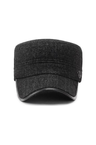 Erkekler İçin Kışlık Askeri Tarz Sıcak Şapka - Üç Fasulye Desenli Gri