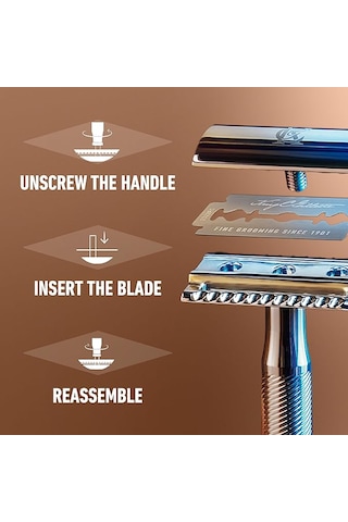 King C. Gillette Krom Kaplama Saplı Tıraş Bıçağı + Jilet 5'li