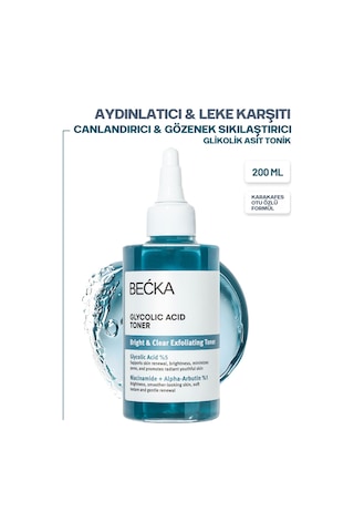 Becka Glikolik Asit Tonik Gözenek Sıkılaştırıcı Canlandırıcı Aha 200 Ml