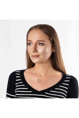 Multicolor Zirkon Taşlı Zarif Tasarım Rose Renk 925 Ayar Gümüş Ka (459601977)