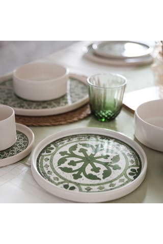 Timeless Green Stackable Yemek / Kahvaltı Takımı 20 Parça 4 Kişilik 21974-75 Yeşil