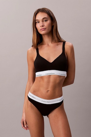 Kadın Logo Bantlı String Külot - Siyah Black