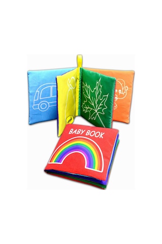 Tox İngilizce Renkli Bebek Kumaş Sessiz Kitap E120 - Bez Kitap