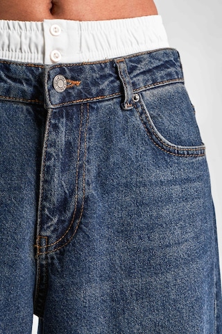 it's basic Kadın Tint Kot Rengi Boxer Detaylı Palazzo Fit Denim Jean Kırmızı