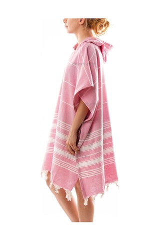 %100 Pamuk Yetişkin Peştemal Panço Bornoz Plaj Havlusu Pembe L-xl Pembe