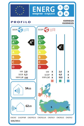 Profilo KSX09XB32N A++ 9.000 BTU Duvar Tipi Klima