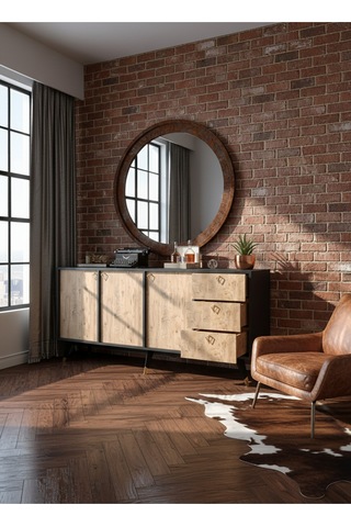 Resital Konsol - Gk2001-4-6 - Gold Modern 180 Cm Çekmeceli Ve Kapaklı Salon Konsolu - Büfe Çam